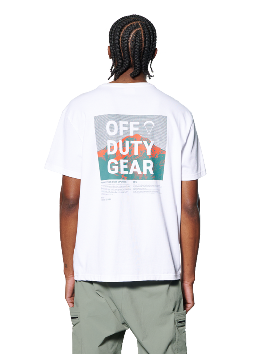 HALO AIR FORCE T-SHIRT, WHITE, model