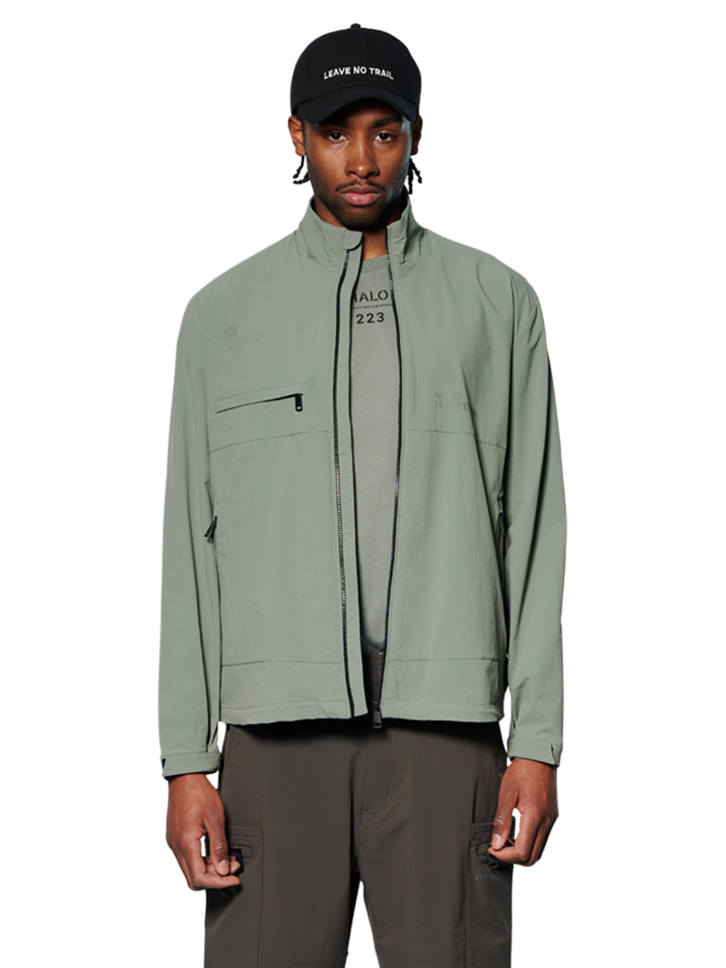 HALO DELTA JACKET, AGAVE GREEN, model