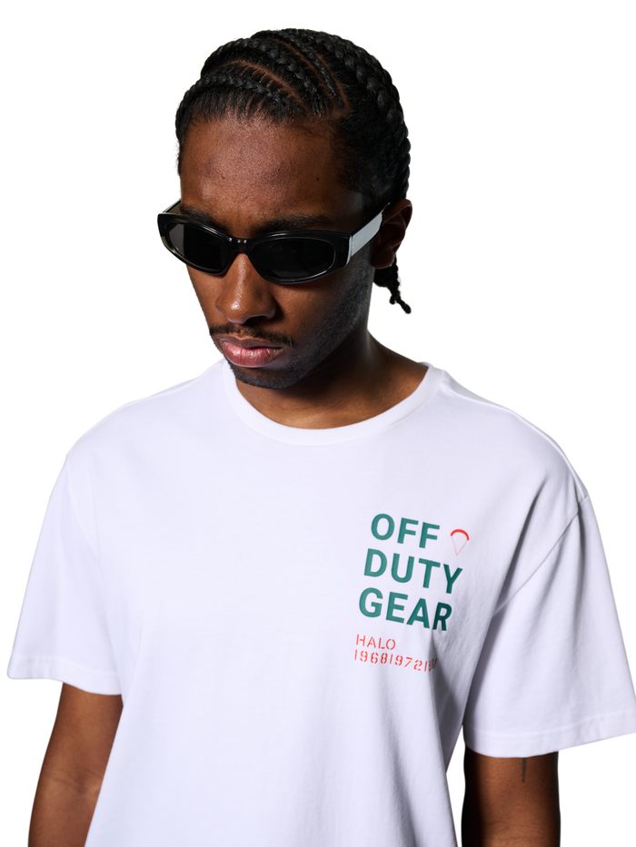 HALO AIR FORCE T-SHIRT, WHITE, model