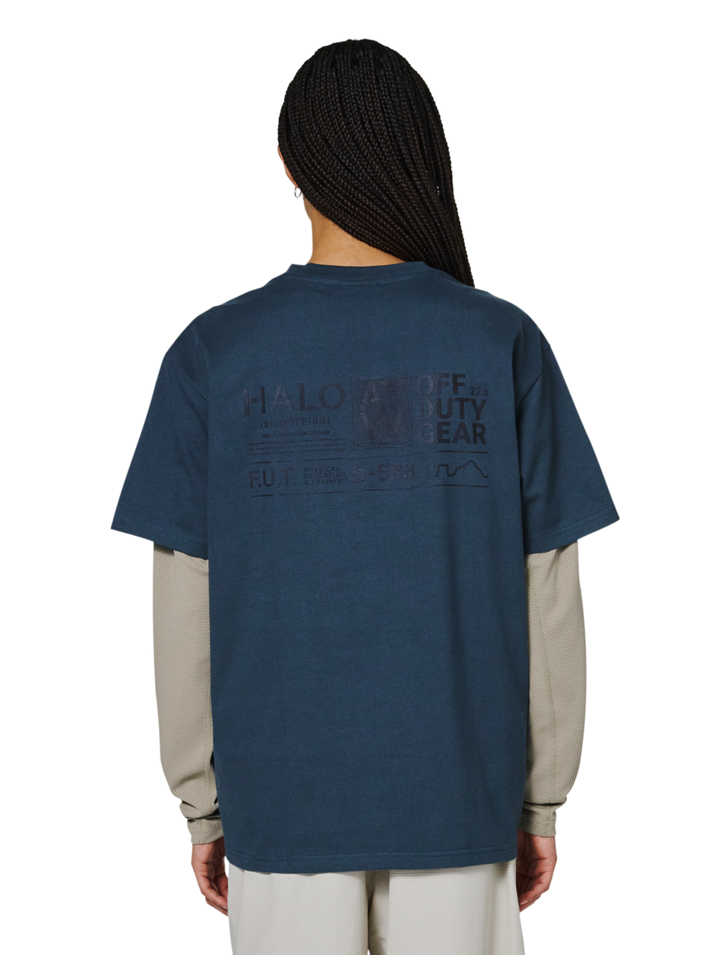 HALO GRAPHIC T-SHIRT 03, DARK SLATE, model