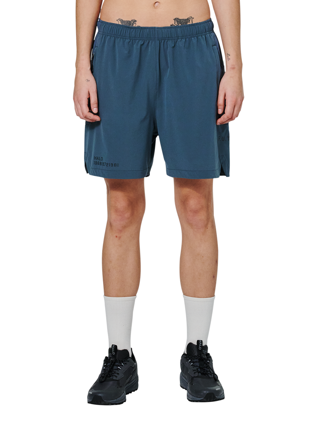 HALO SCOUT SHORTS, DARK SLATE, model