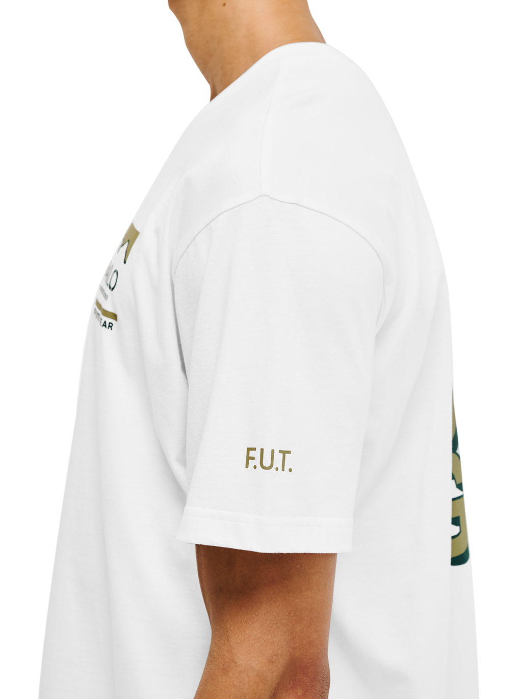 HALO GRAPHIC T-SHIRT, MARSHMALLOW/BOTANICALGARDEN/BG, model