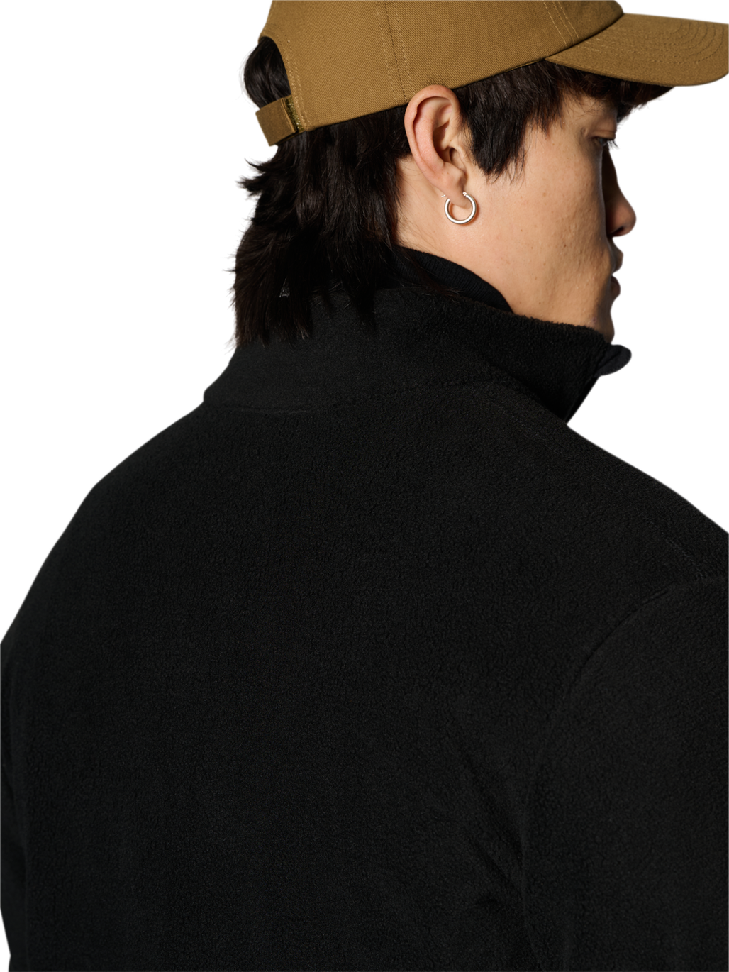 HALO ATW TEDDY FLEECE JACKET, BLACK, model