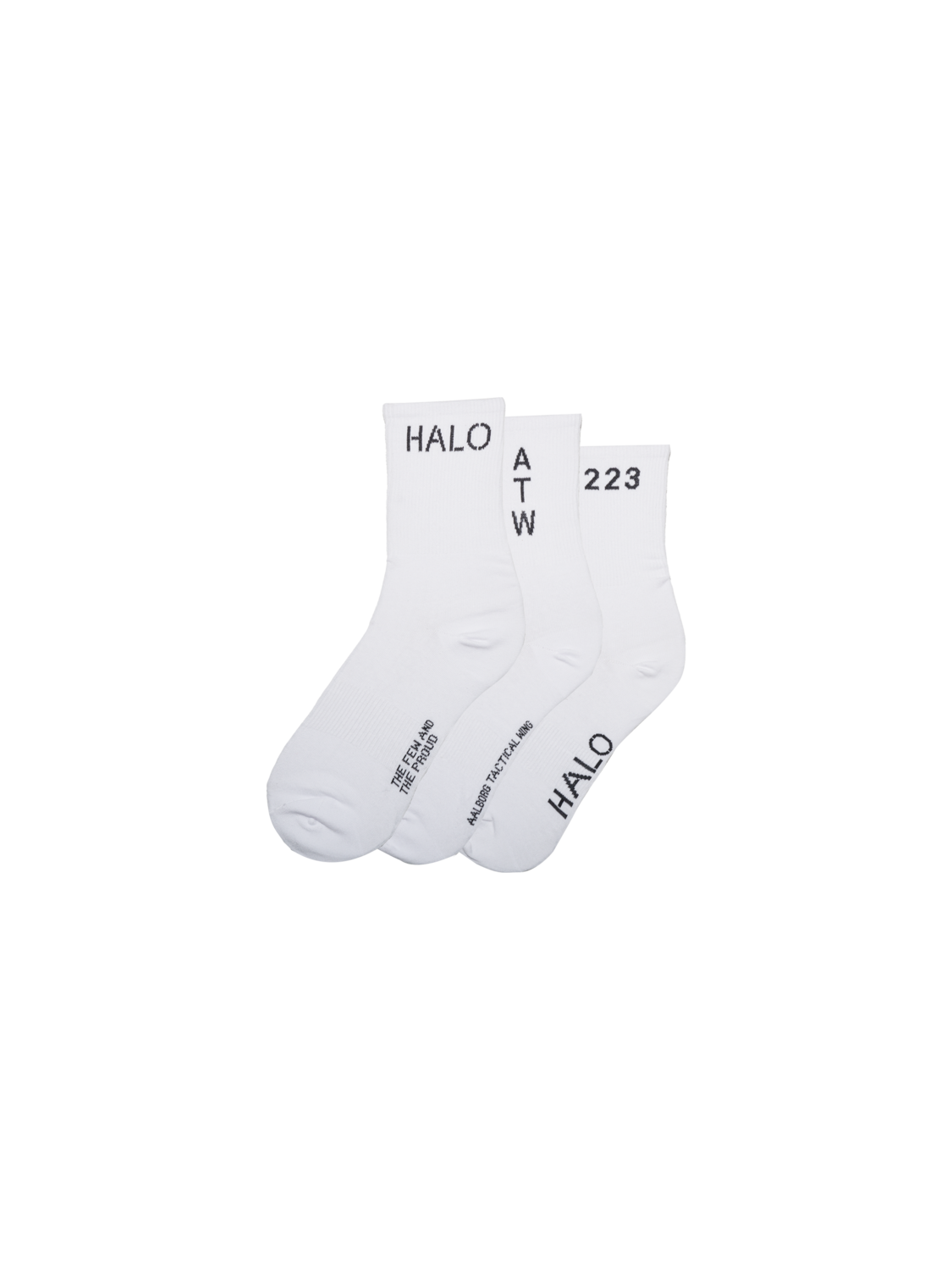 HALO 3-PACK SOCKS, WHITE, packshot