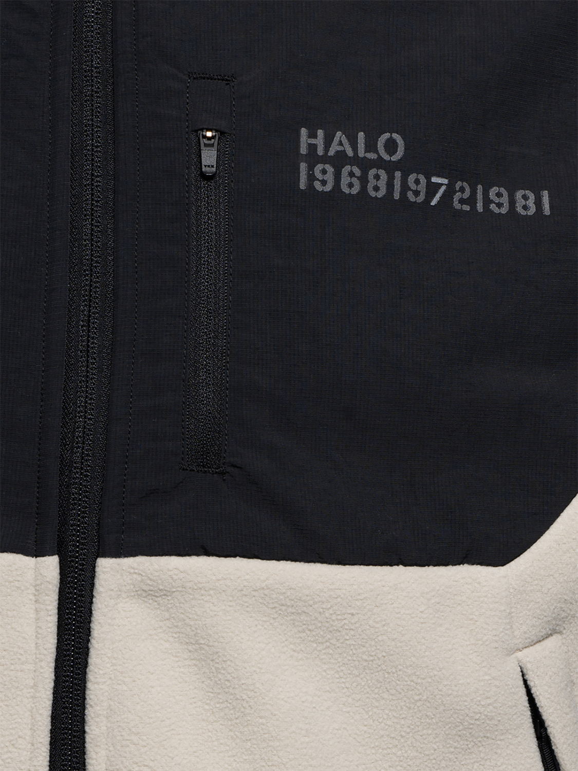 HALO BLOCKED FLEECE VEST, SILVER LINING, packshot
