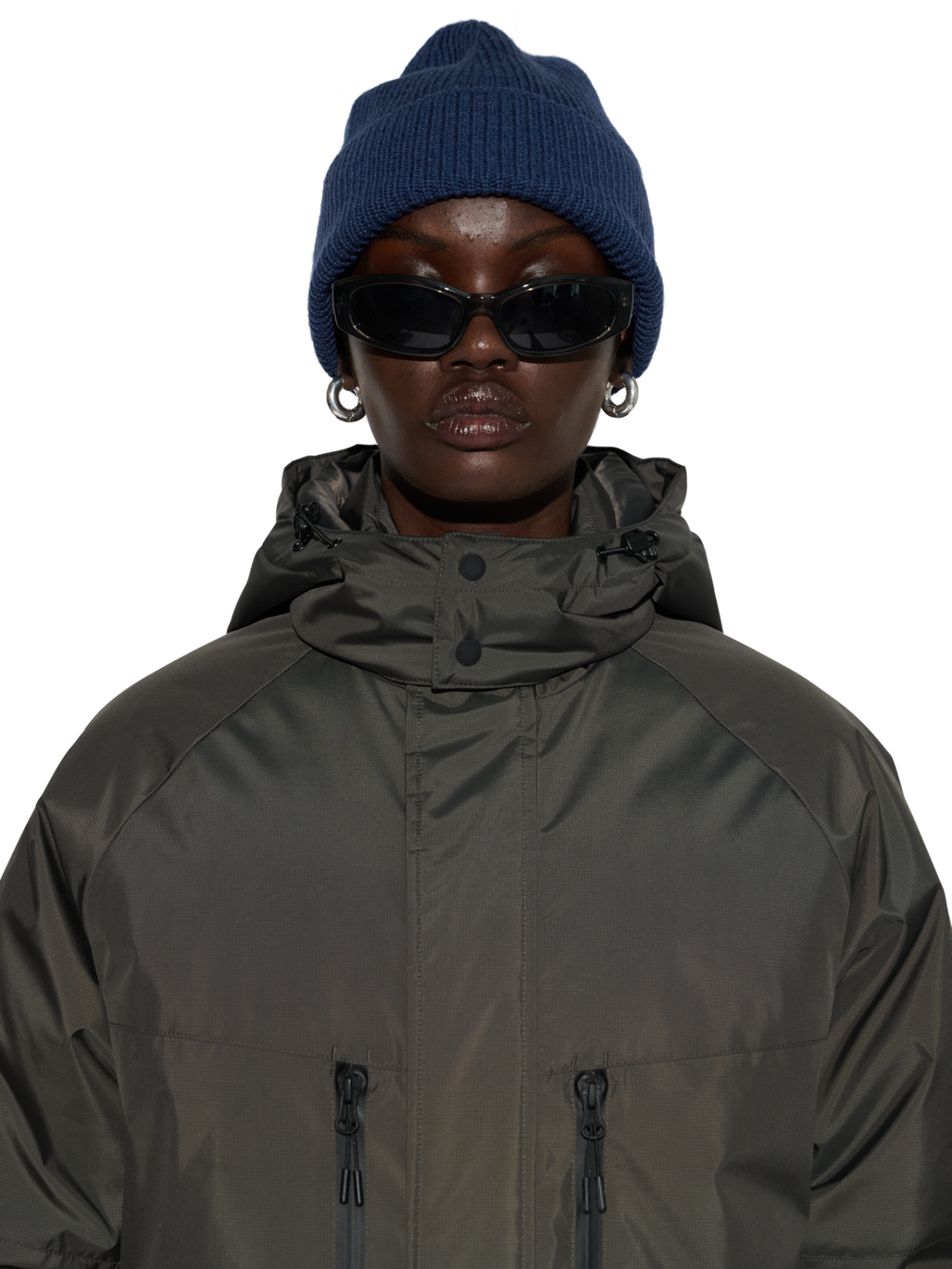 HALO WOOL MIX BEANIE, SARGASSO SEA, model