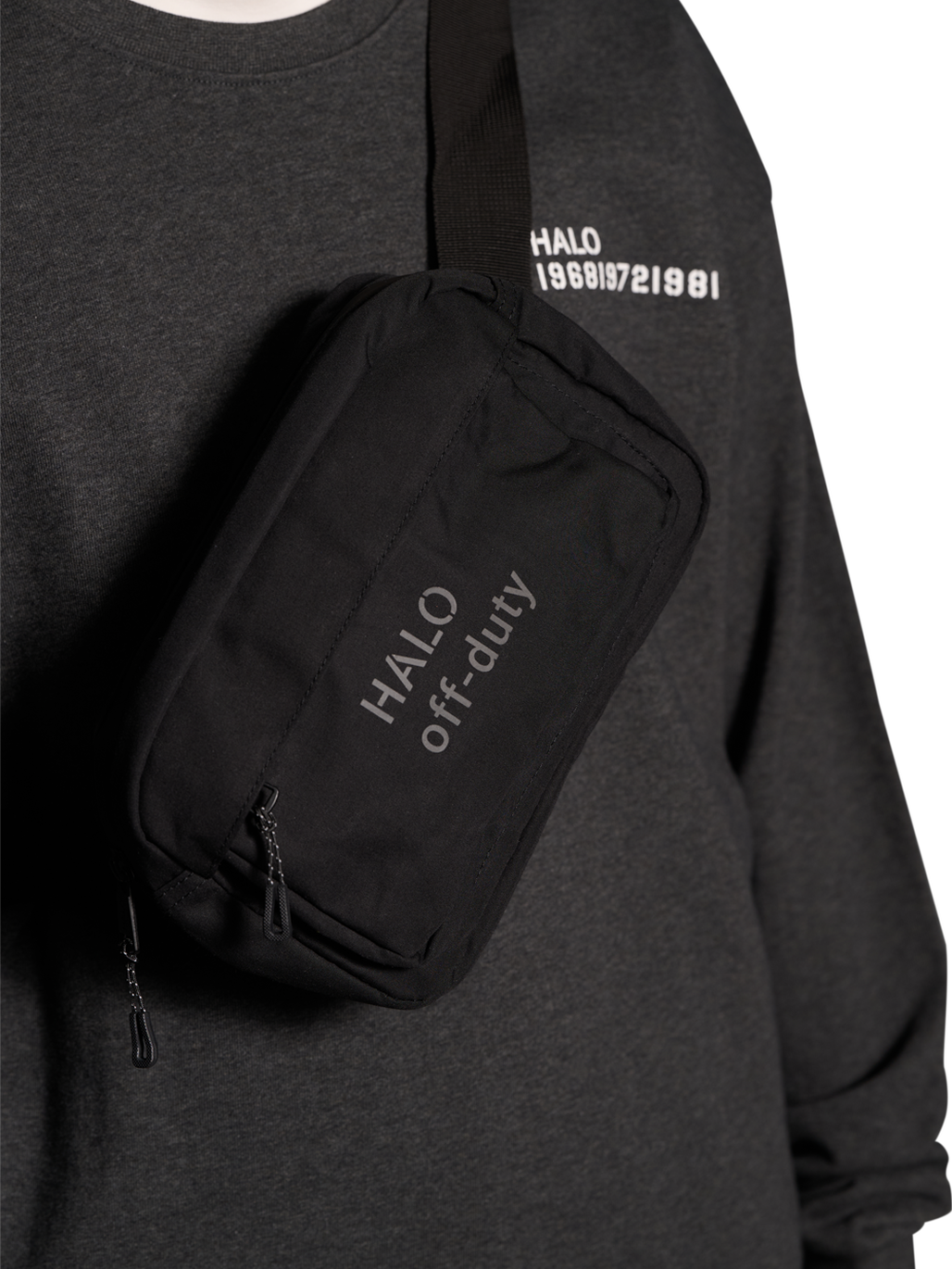 HALO DURA WAISTBAG, BLACK, model