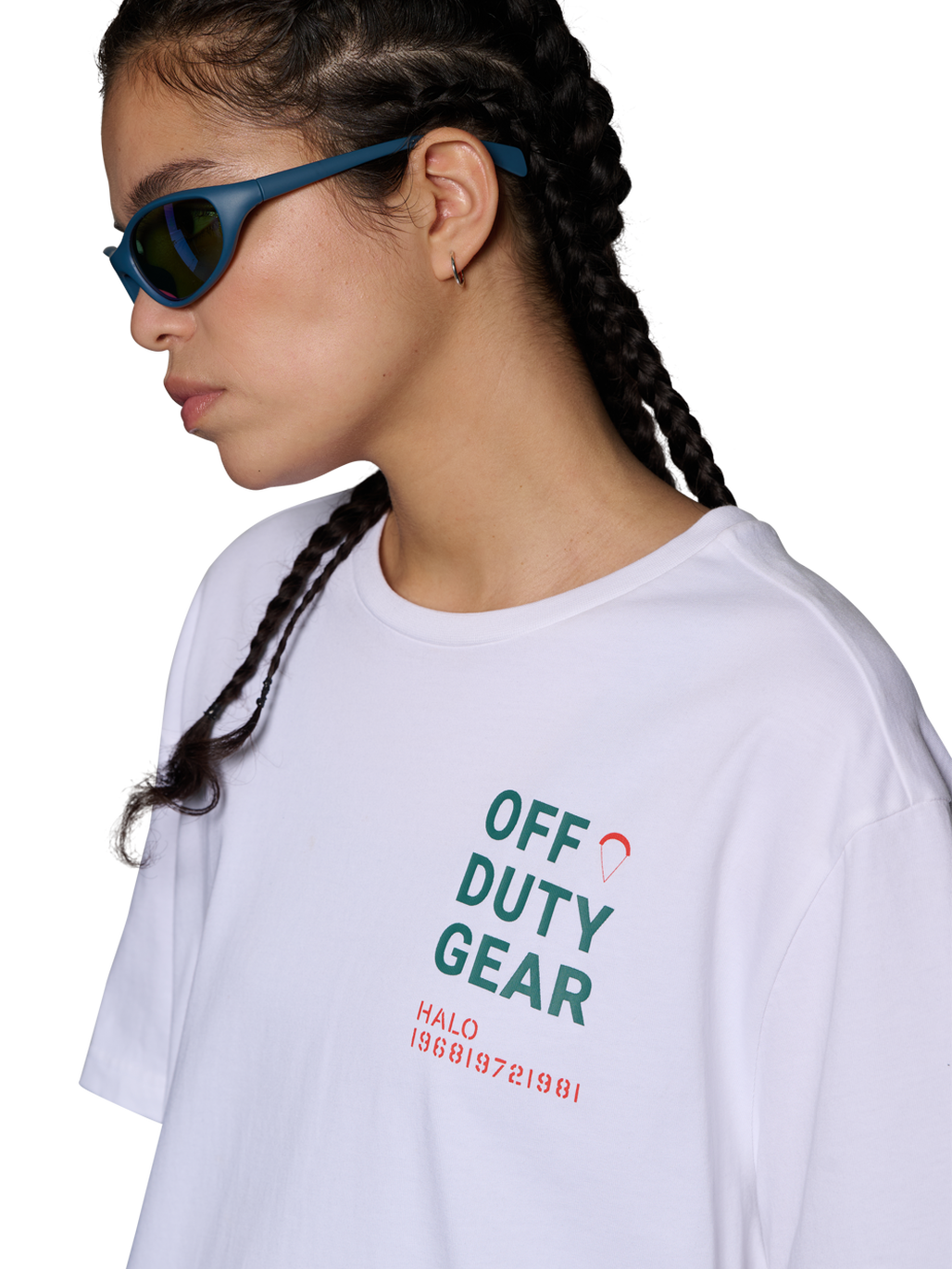 HALO AIR FORCE T-SHIRT, WHITE, model