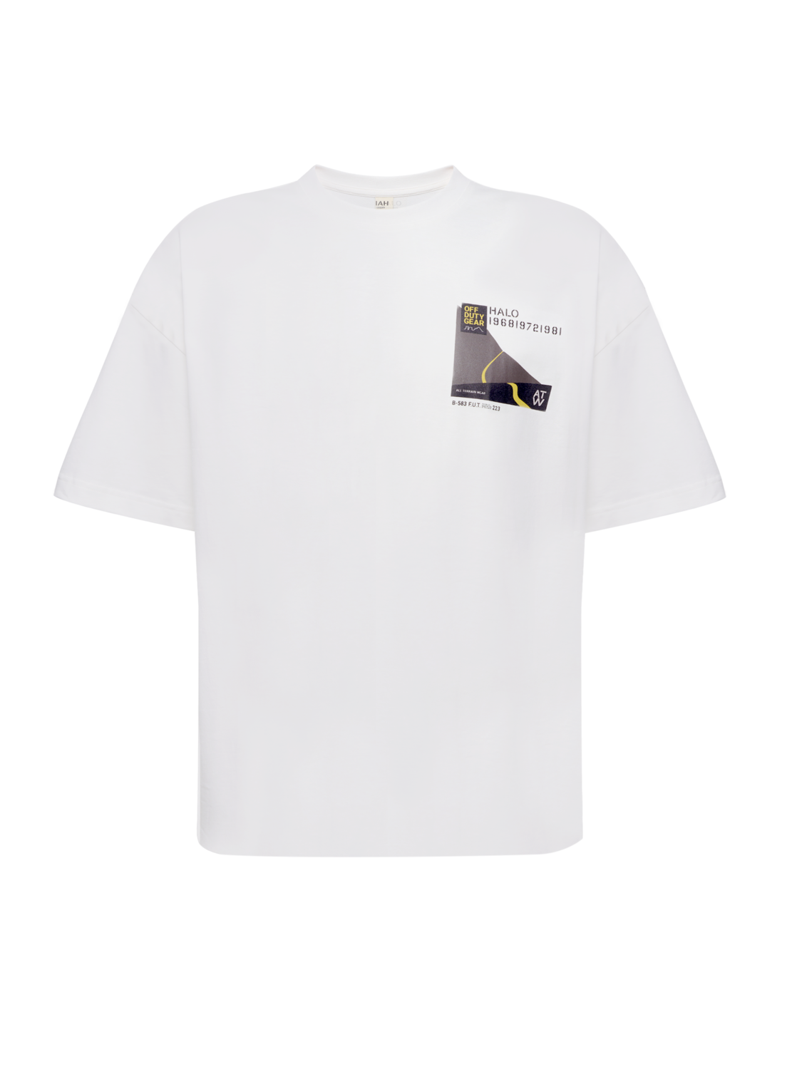HALO AVIATION BOXY T-SHIRT, MARSHMALLOW, packshot