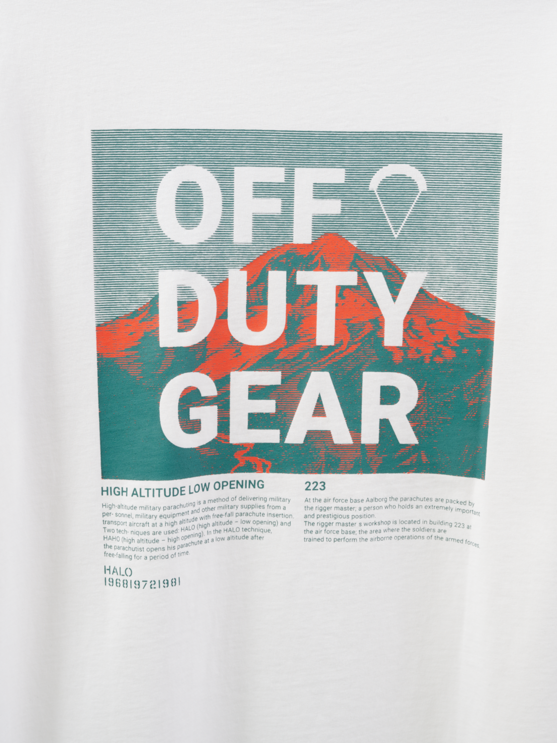 HALO AIR FORCE T-SHIRT, WHITE, packshot