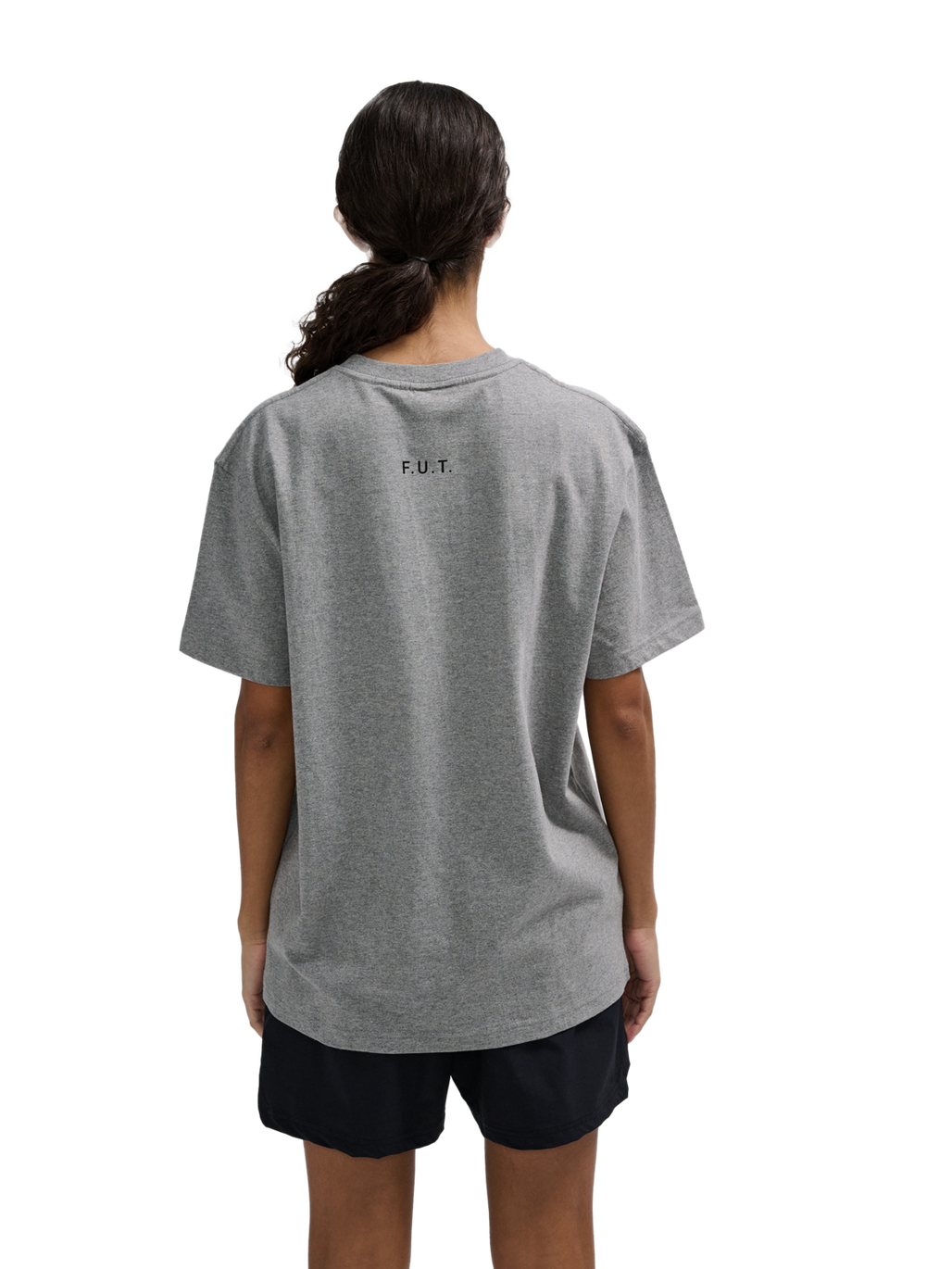 HALO ESSENTIAL T-SHIRT, GREY MELANGE, model
