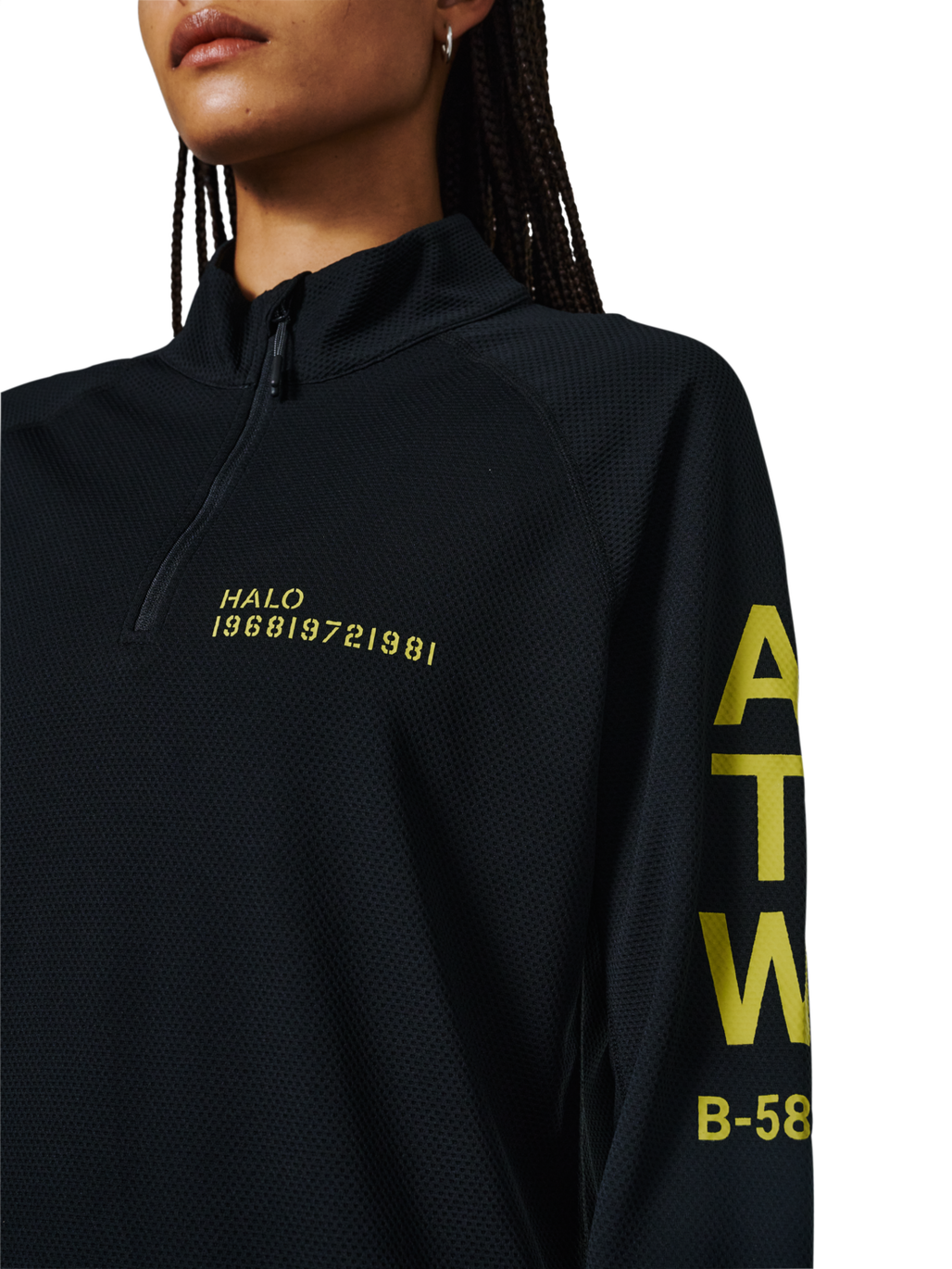 HALO SORONA HALF ZIP, BLACK, model