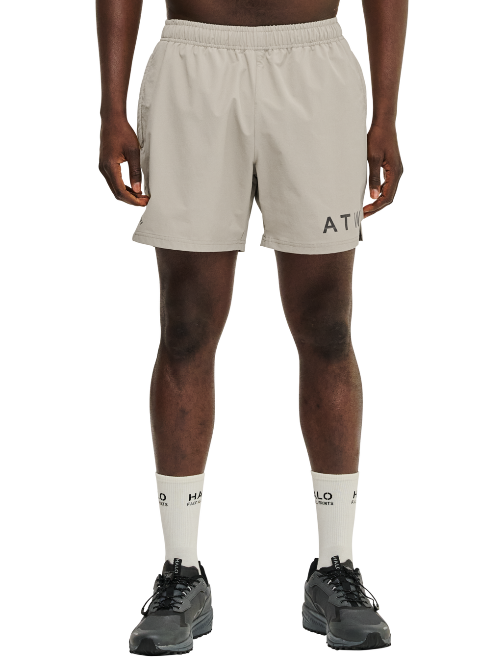 HALO SHORTS, SENECA ROCK, model