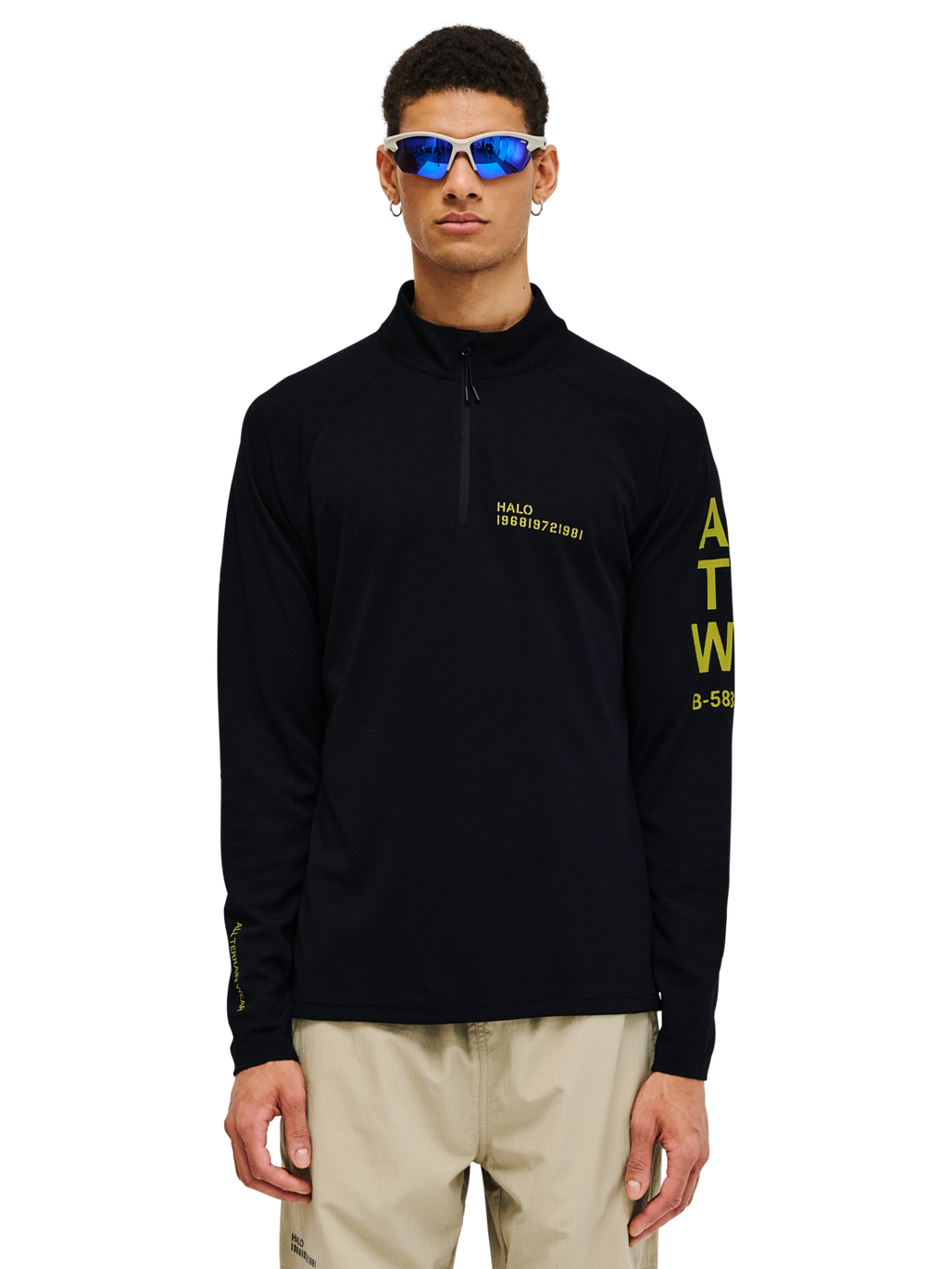 HALO SORONA HALF ZIP, BLACK, model