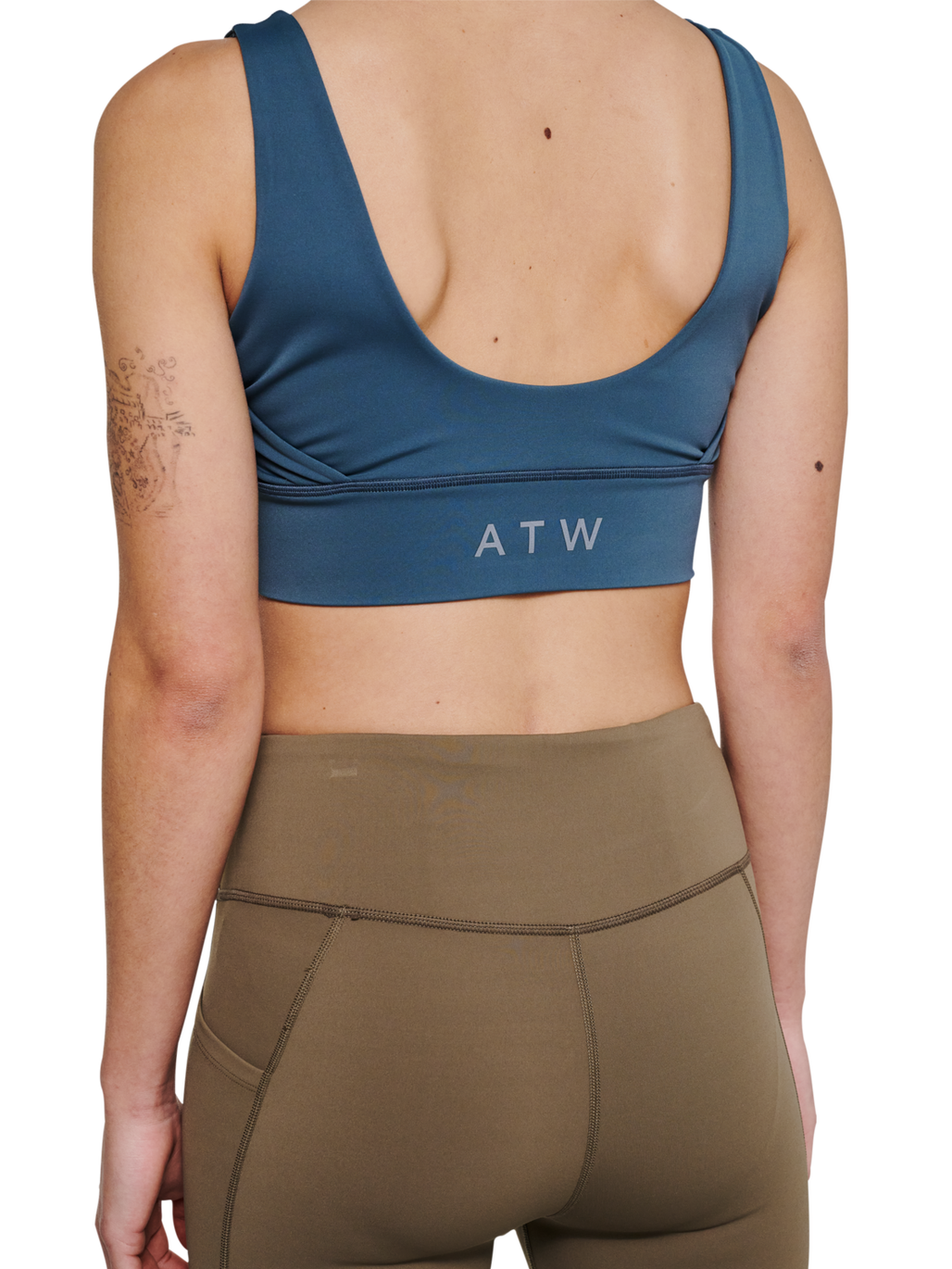 HALO WOMEN TRAINING BRA, DARK SLATE, model