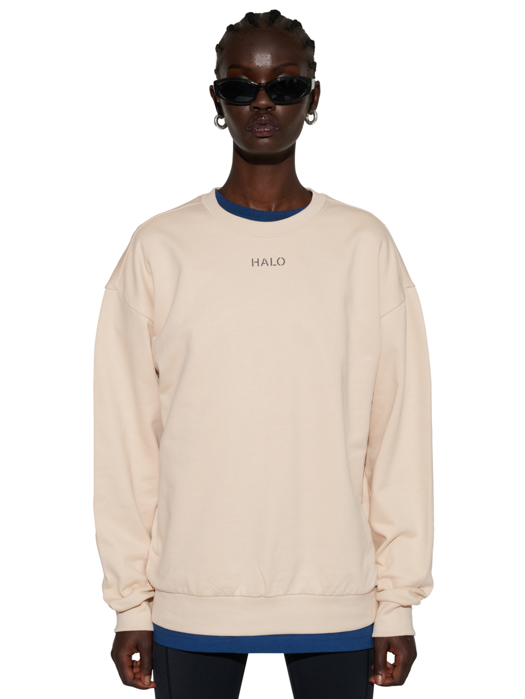 HALO DUTY CREW, OYSTER GRAY, model