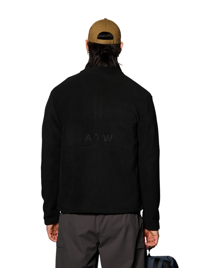 HALO ATW TEDDY FLEECE JACKET, BLACK, model