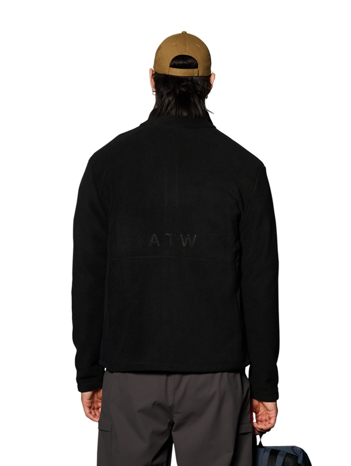 HALO ATW TEDDY FLEECE JACKET, BLACK, model