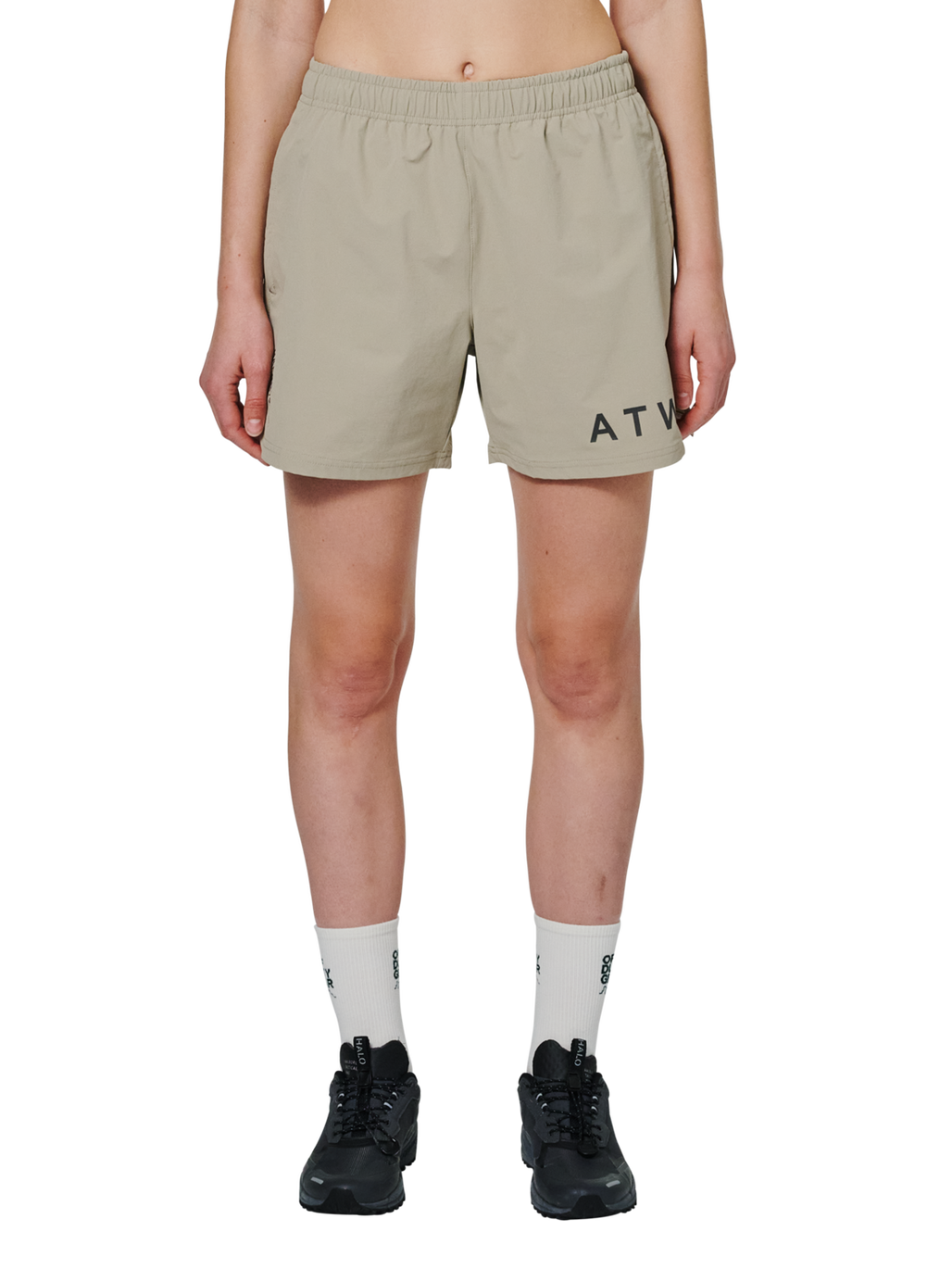 HALO SHORTS, SENECA ROCK, model