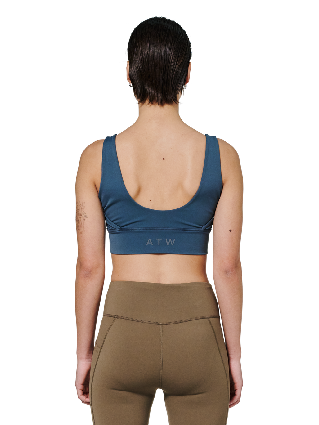 HALO WOMEN TRAINING BRA, DARK SLATE, model