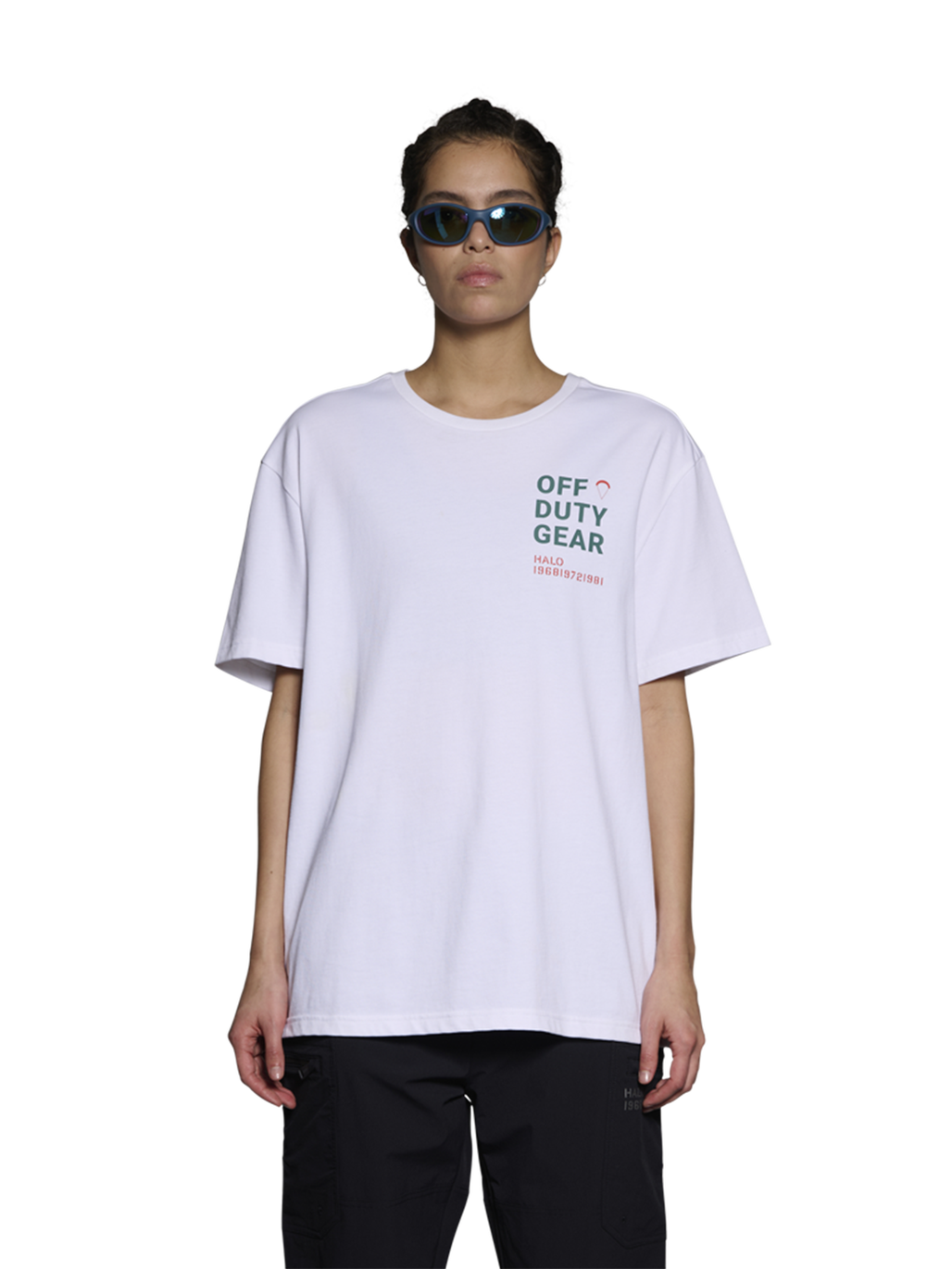 HALO AIR FORCE T-SHIRT, WHITE, model