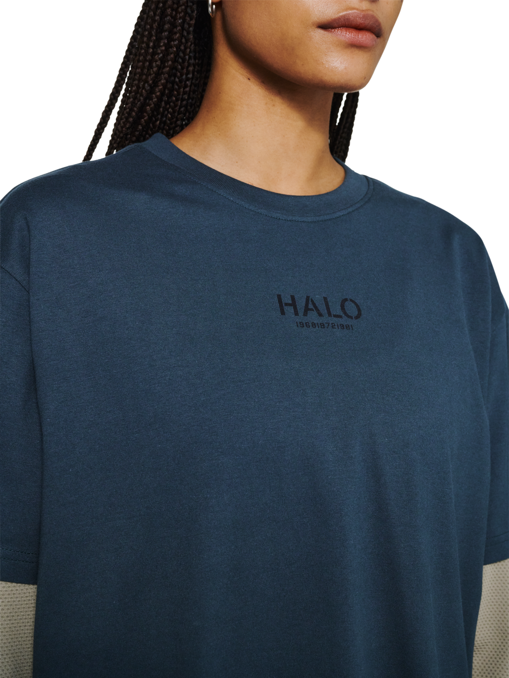 HALO GRAPHIC T-SHIRT 03, DARK SLATE, model