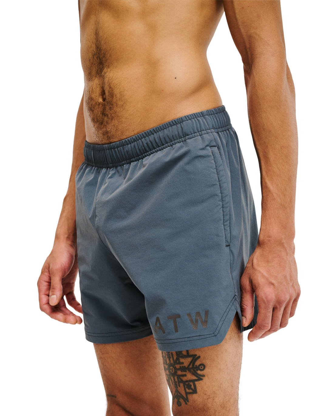 HALO SHORTS, DARK SLATE, model