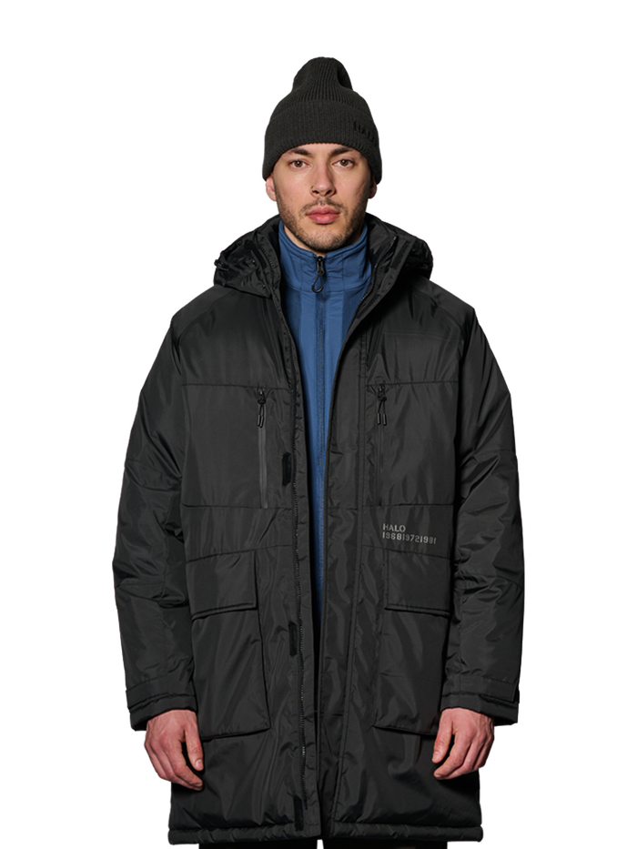 HALO SHIELD THERMOLITE PARKA, BLACK, model