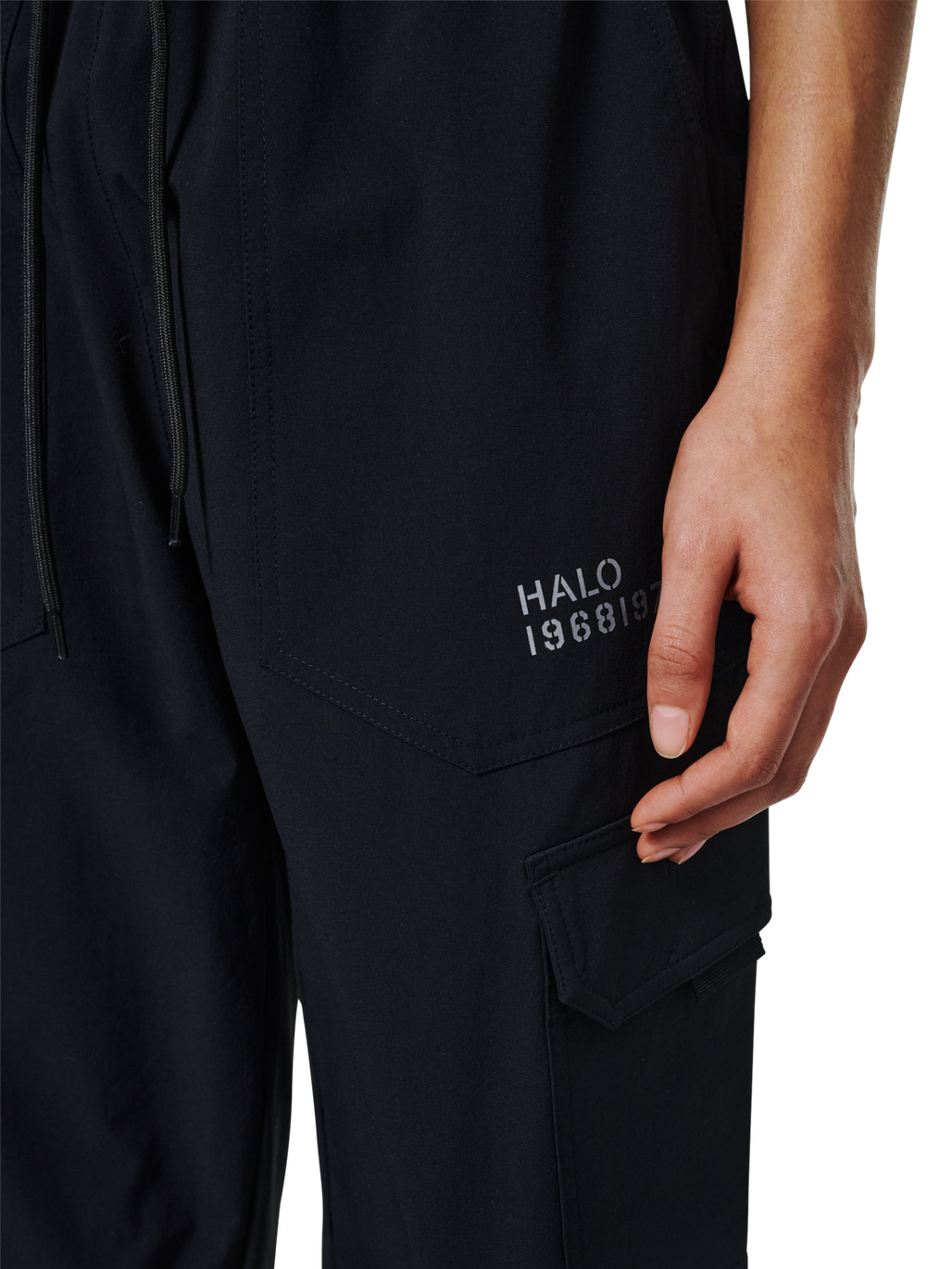HALO TRAIL PANTS, BLACK, model