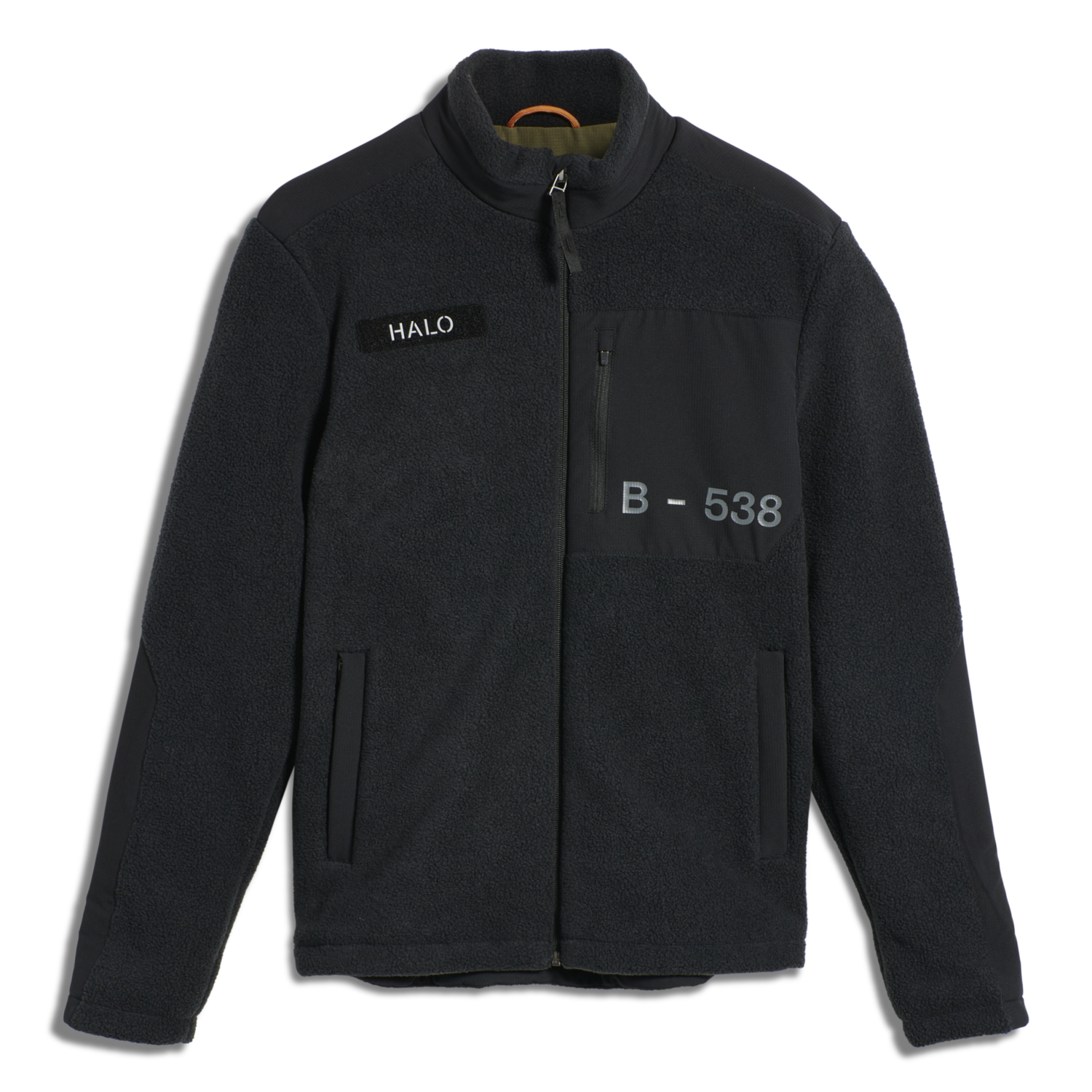 HALO FLEECE JACKET, BLACK, packshot