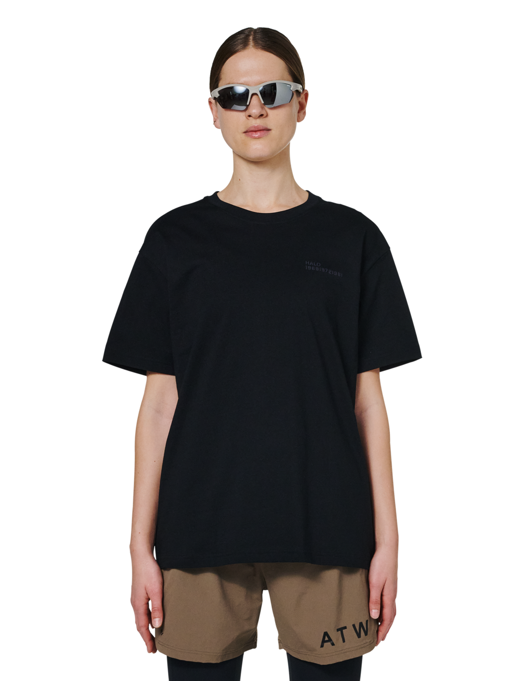 HALO GRAPHIC T-SHIRT, BLACK, model