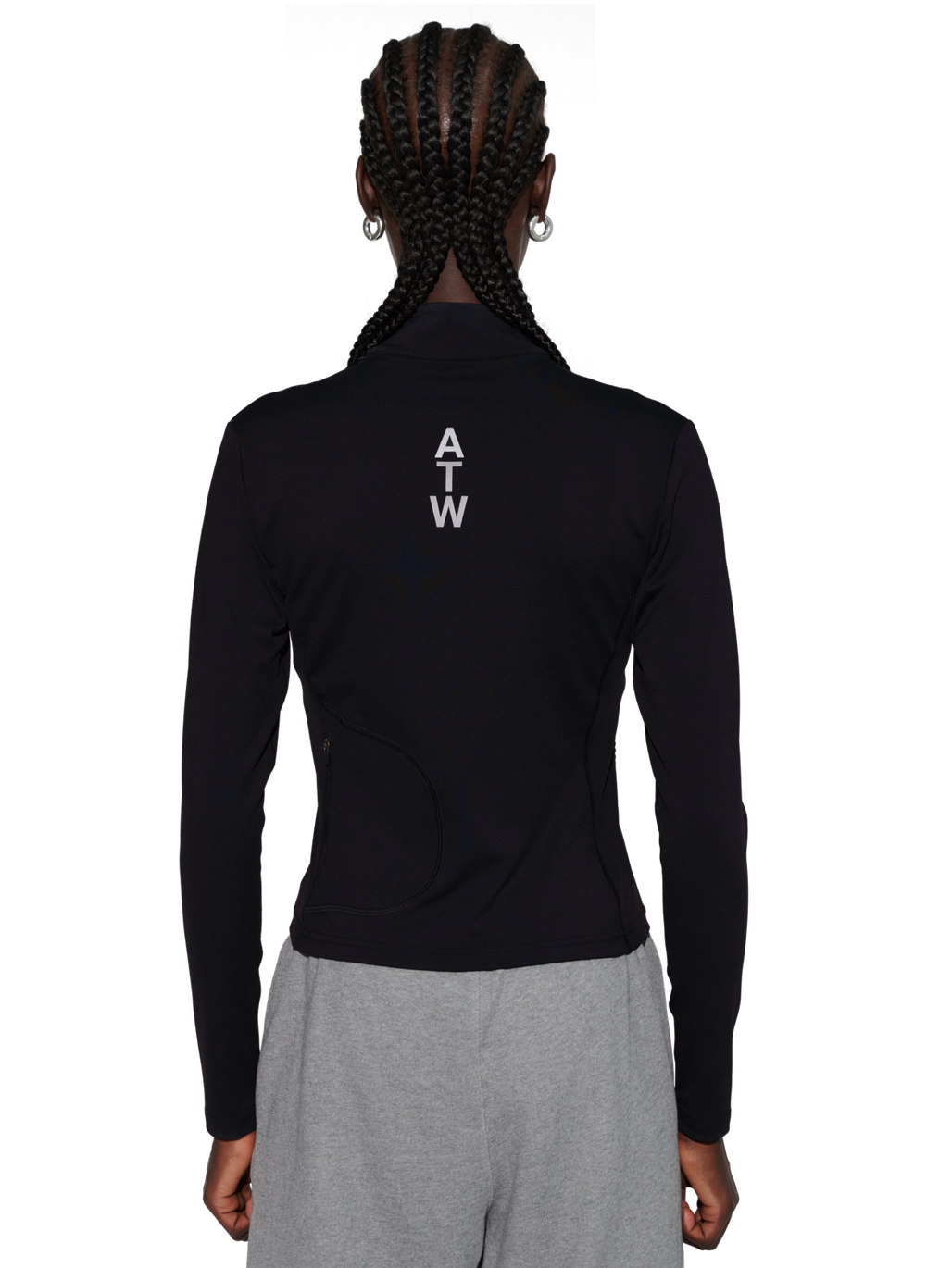 HALO WOMENS TRAINING ZIP SHIRT, BLACK, model