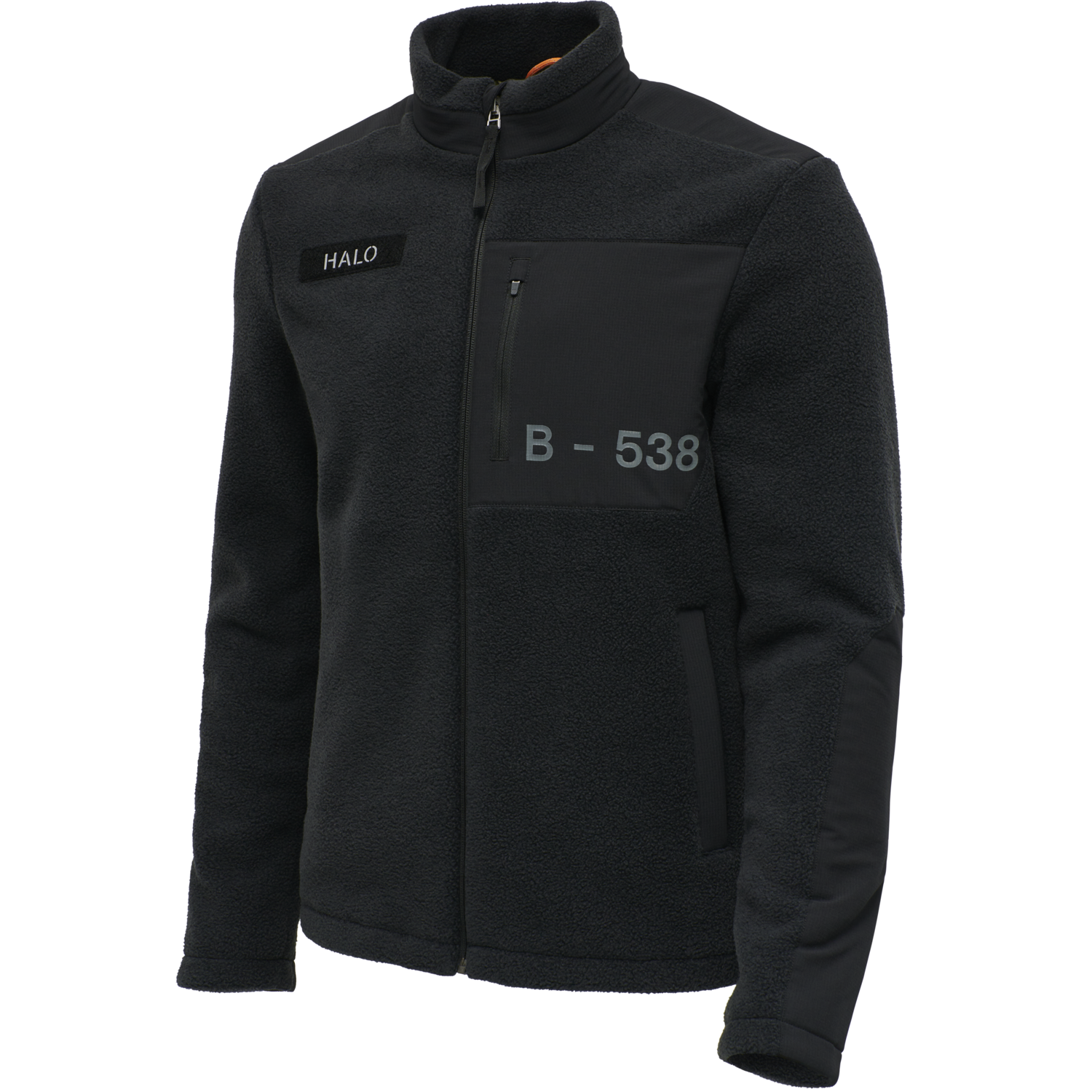 HALO FLEECE JACKET, BLACK, packshot