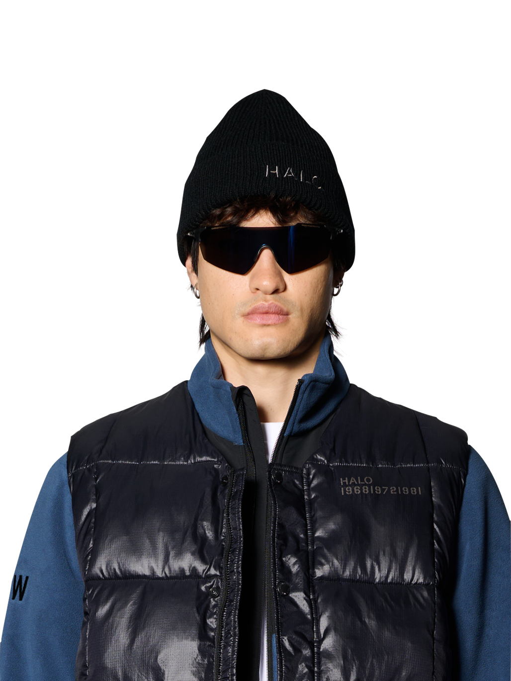 HALO WOOL MIX BEANIE, BLACK, model