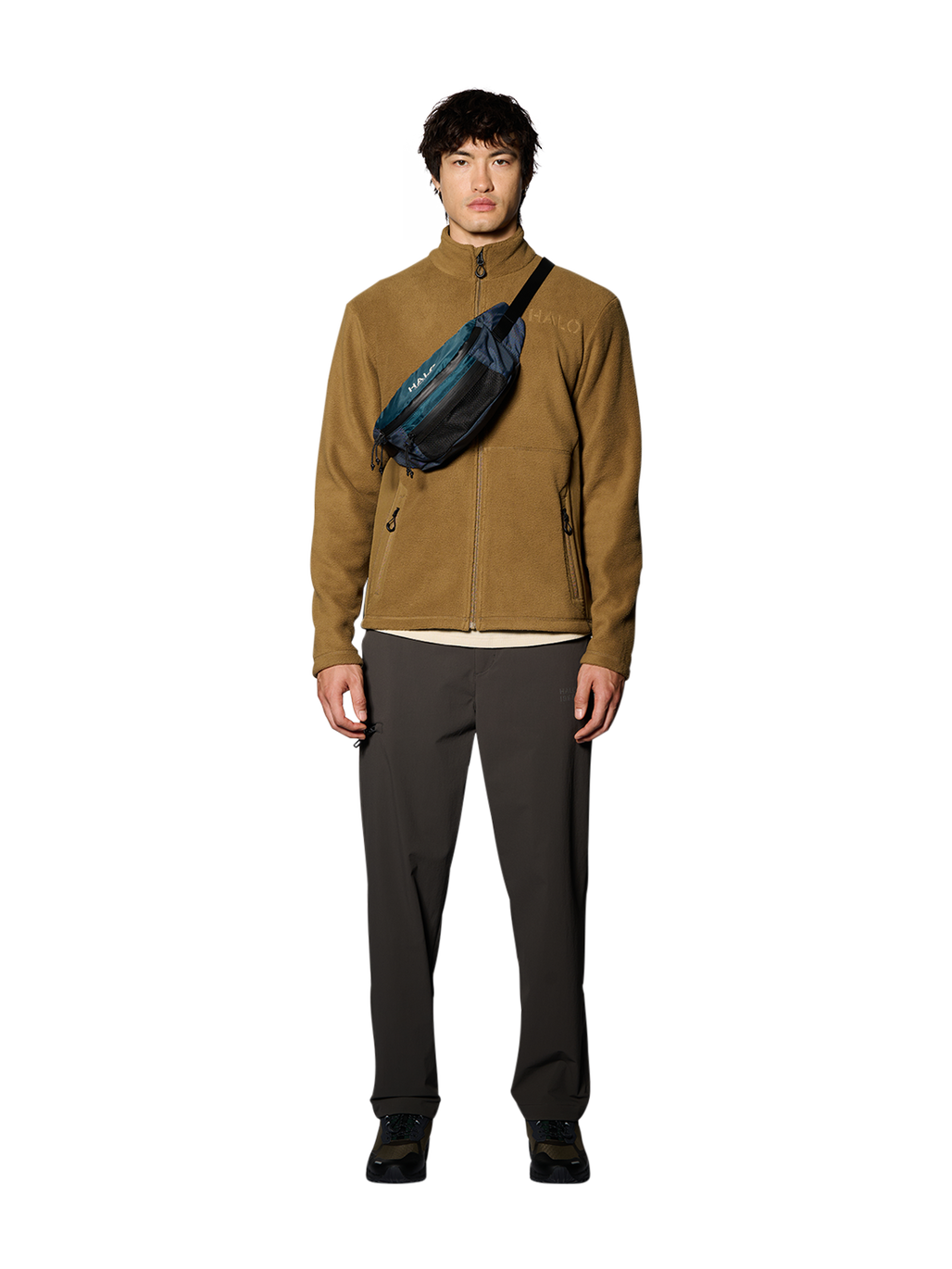 HALO CROSSBODY BAG, BLUE NIGHTS, model