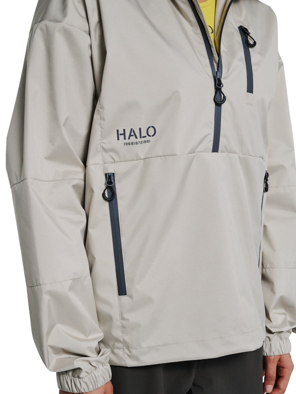 HALO DEFENSE ANORAK, SILVER LINING, model