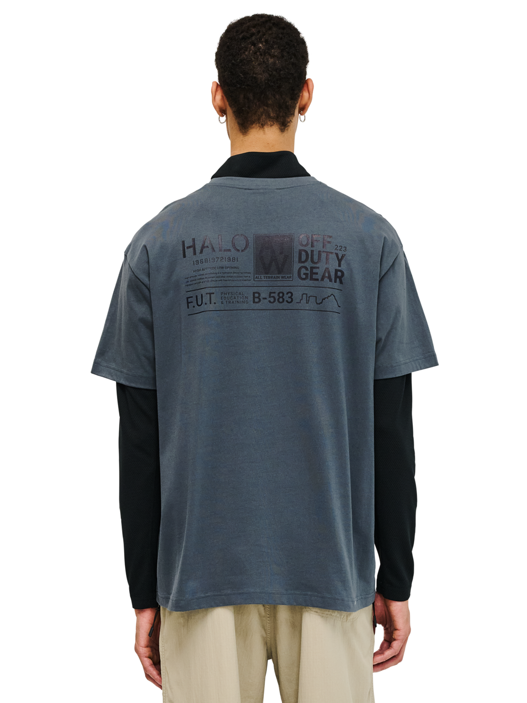 HALO GRAPHIC T-SHIRT 03, DARK SLATE, model