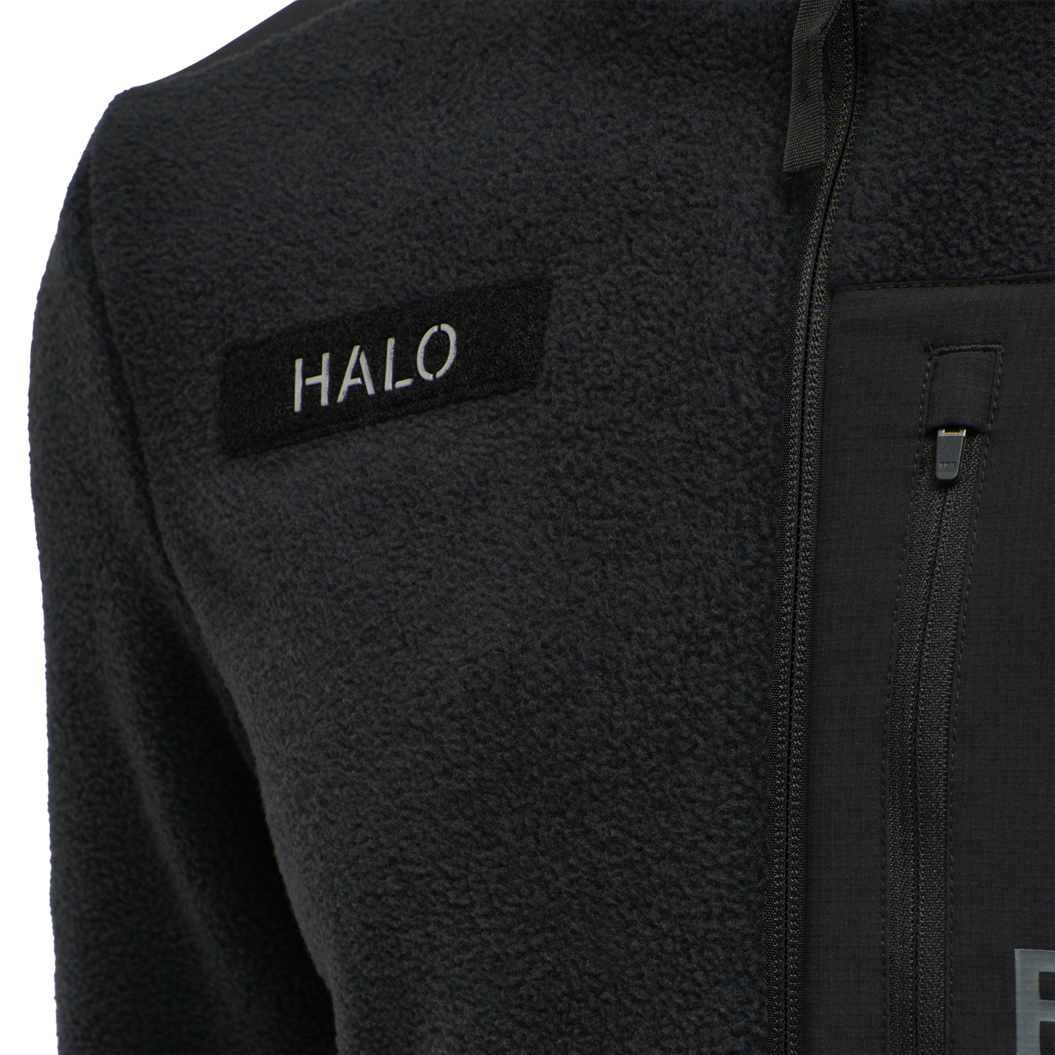 HALO FLEECE JACKET, BLACK, packshot