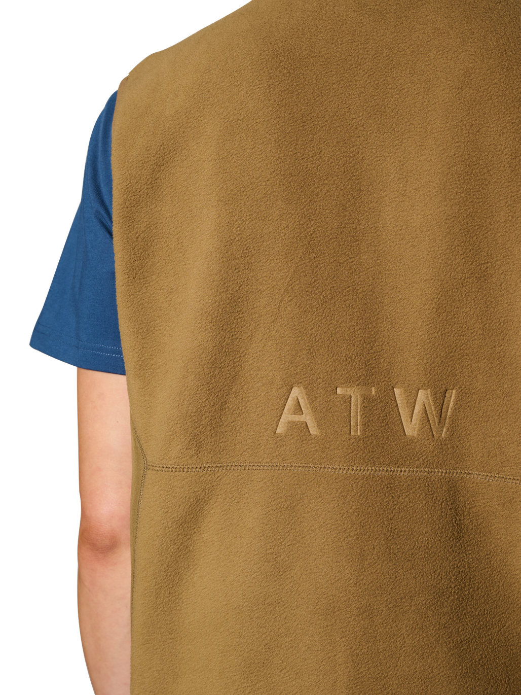 HALO ATW TEDDY FLEECE VEST, KANGAROO, model