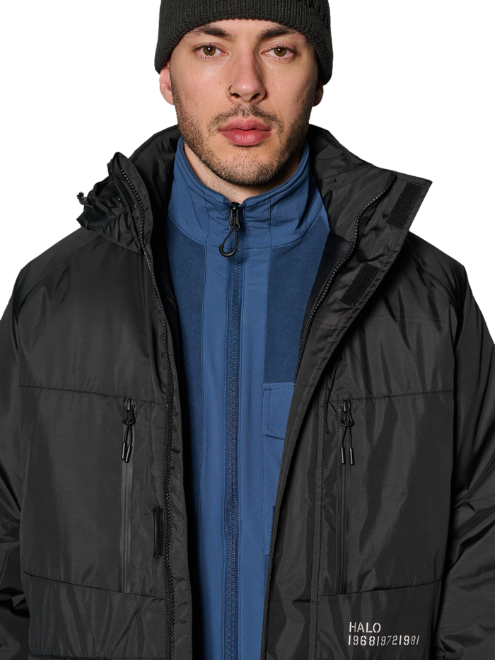 HALO SHIELD THERMOLITE PARKA, BLACK, model
