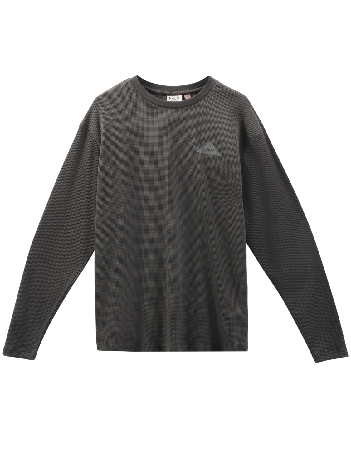 HALO GEAR WAFFLE L/S T-SHIRT, RAVEN/RAVEN, packshot