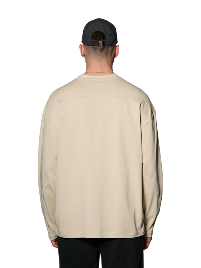 HALO CORDURA L/S T-SHIRT, OYSTER GRAY, model