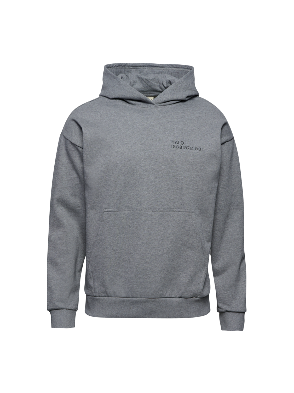 HALO ESSENTIAL HOODIE, GREY MELANGE, packshot