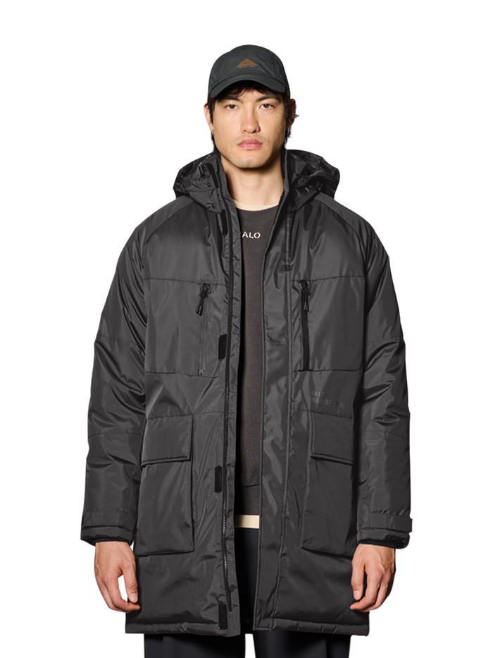 HALO SHIELD THERMOLITE PARKA, RAVEN, model