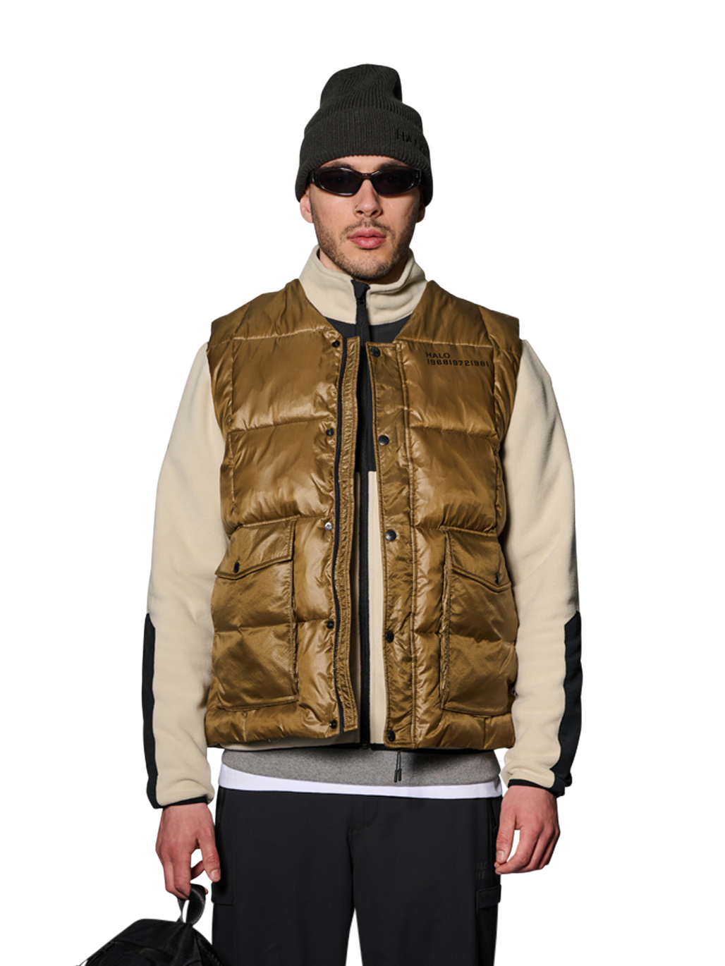 HALO TROOPER DOWN VEST, KANGAROO, model