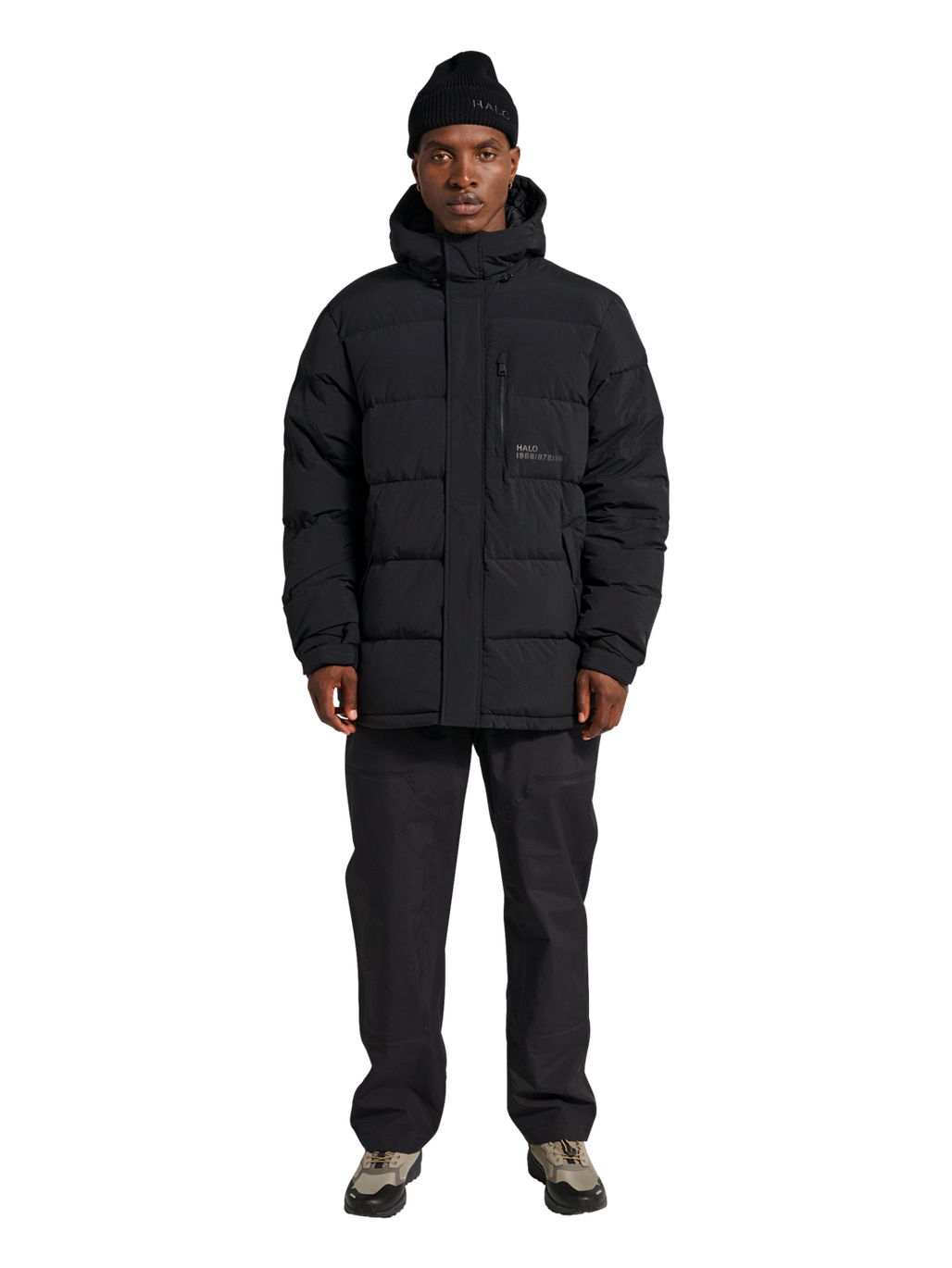 HALO MOUNTAIN DOWN JACKET, BLACK, model